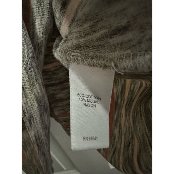 Pure Jill J. Jill Striped Heather Gray Tunic Shirt Top - Sz Small - Picture 3 of 4